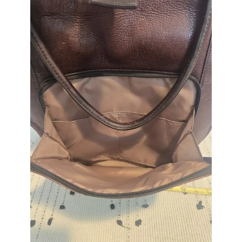 SOLO BAG BROWN Patina LEATHER LAPTOP BAG BRIEFCASE 15X15 quiet ivy tote pockets